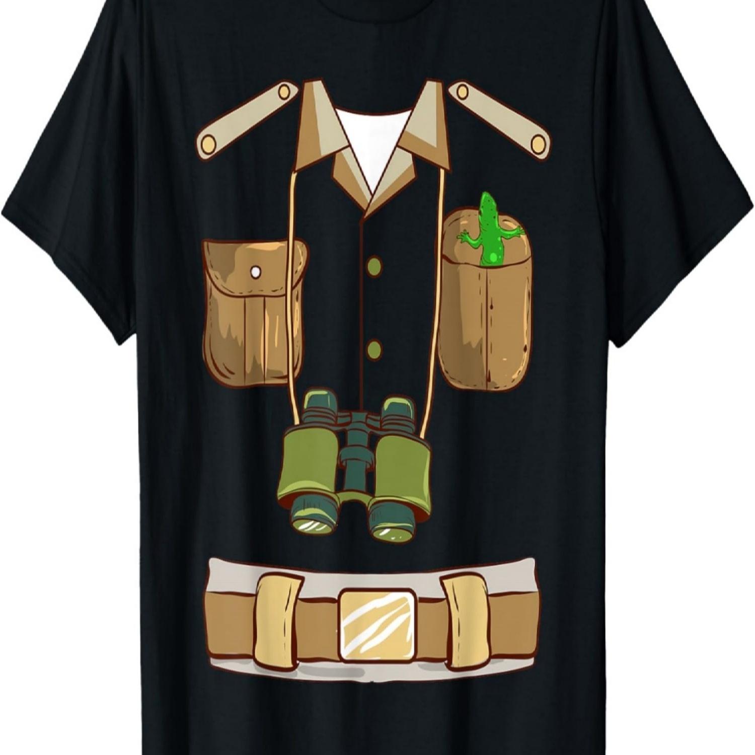 Zookeeper Safari Costume Explorer Safari Guide Halloween T-Shirt S чёрный