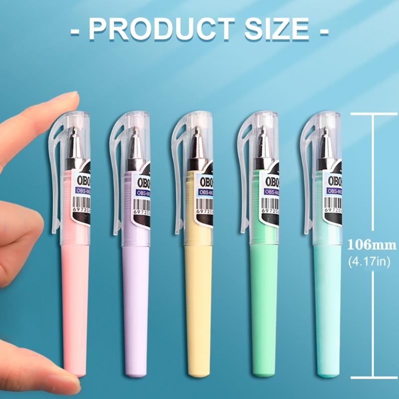 5 Stück Mini Kurzer Gelstift 0,5 mm Glattes Schreiben Schnelltrocknende Tinten Taschenformat Gelstift Zum Journaling Notizen Machen Schreiben