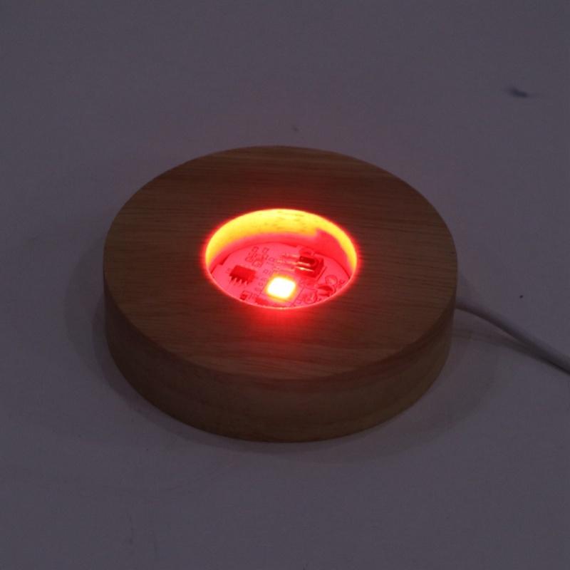 LED Light Base Wood Material Eco Friendly Elegant Style Sturdy Durable Wide Application Color LED Base