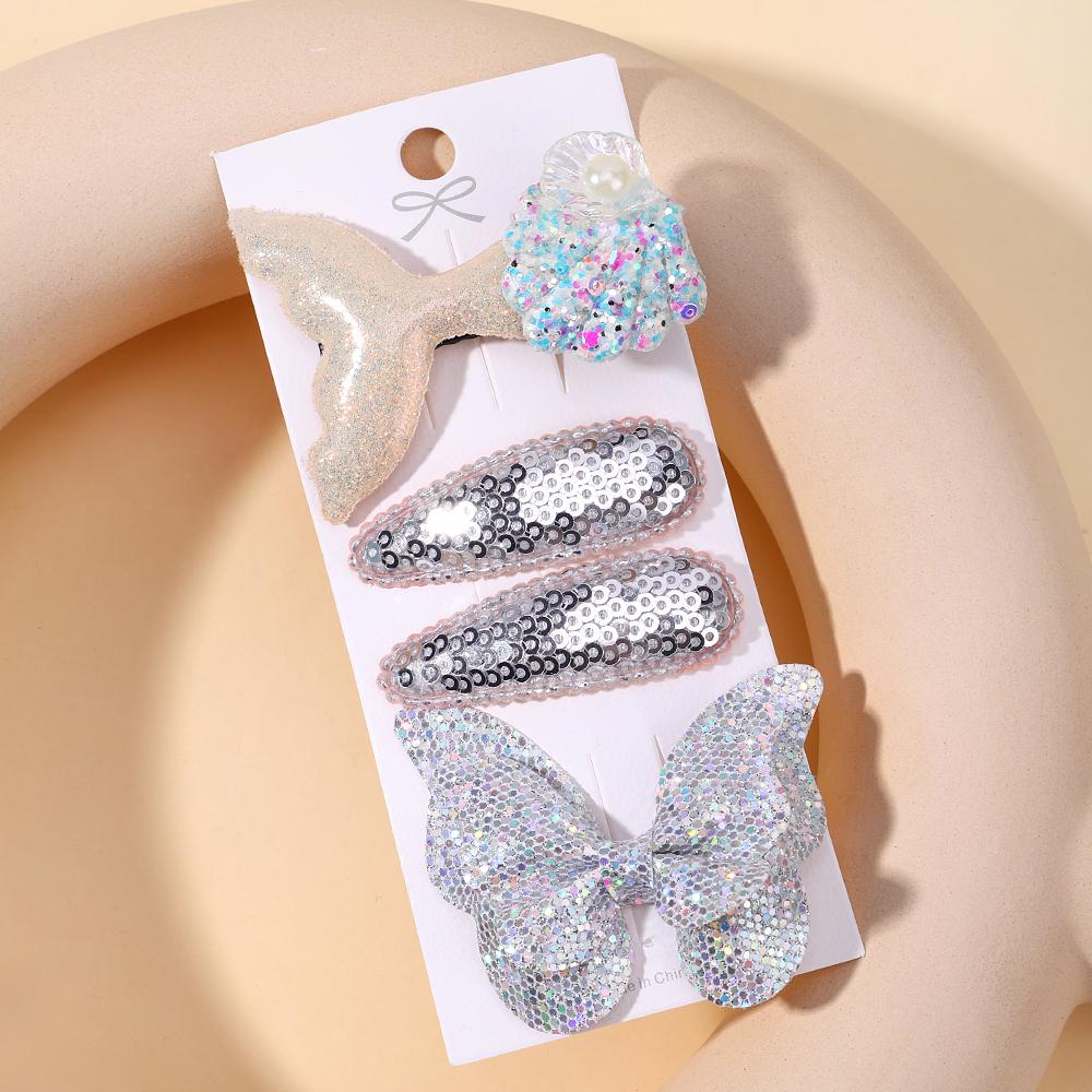 Kids Fresh Hair Clip Set Flower Printe Sweet Butterfly Hairpins Children BB Hair Bangs Clips Barrettes Girl Accessories Headwear