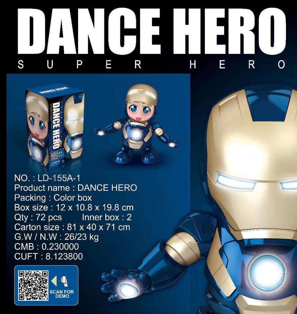 TikTok Dancing Iron Toy: Musical Light-Up Robot for Kids