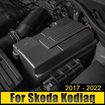 Car Engine Battery Dustproof Cover Waterproof Shell For Skoda Kodiaq 2017 2018 2019 2020 2021 2022 Octavia 3 A7 MK3 5E Karoq