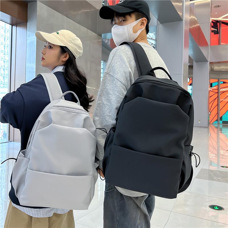 Versatile Japanese-style Backpack for Both Men and Women, A Solid Color Casual Large-capacity Travel Backpack
