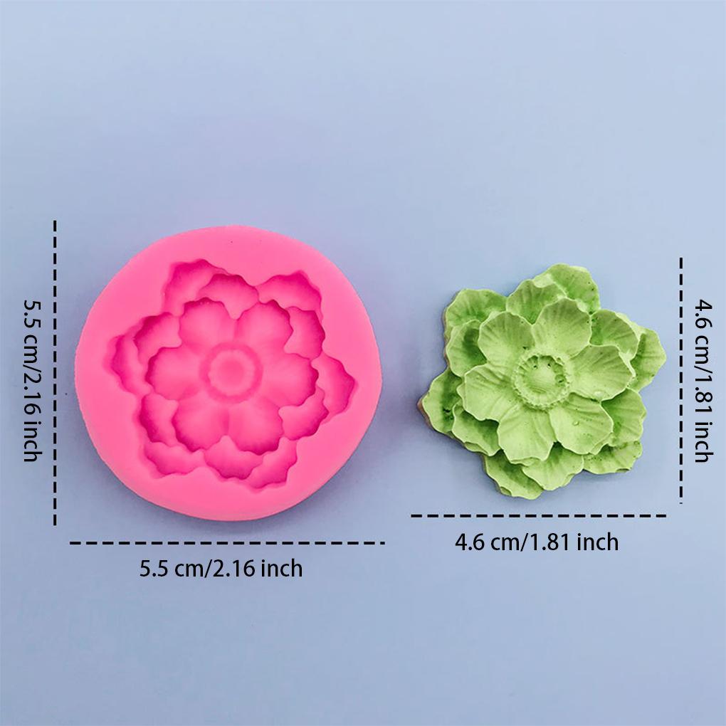 Silicone Lotus Shape Cake Mold Portable Non-stick DIY Home Fondant Chocolate Pudding Baking Mould Molding Tool
