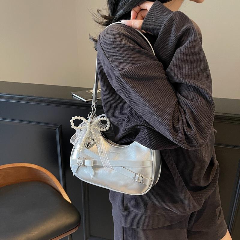 Bolso Pequeño para Mujer Nuevo Bolso Mensajero de Moda con Lazo de Encaje para Axila