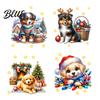 Versatile PVC Surface Stickers Christmas Cute Puppy Wall Stickers Waterproof Decals Peel And Stick Animal Removable Window Clings Art Decor for Home