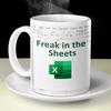 Freak In The Sheets Tabellenkalkulation Keramik Kaffee Untersetzer Tasse Excel Neu