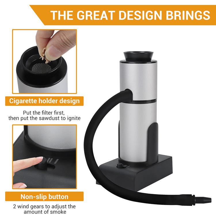 Adjustable Handheld Smoker Gun for Cocktails, Steak, and More - Portable Wood Chip Smoking Machine