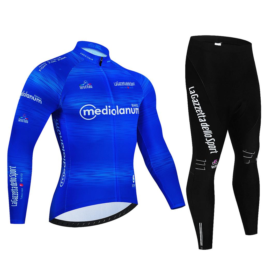 2026 Tour De Italy D'ITALIA Wielerjersey Set Premium Anti-UV Lange Mouw Downhill Wielerpak Herfst Sneldrogend Pro Race Uniform