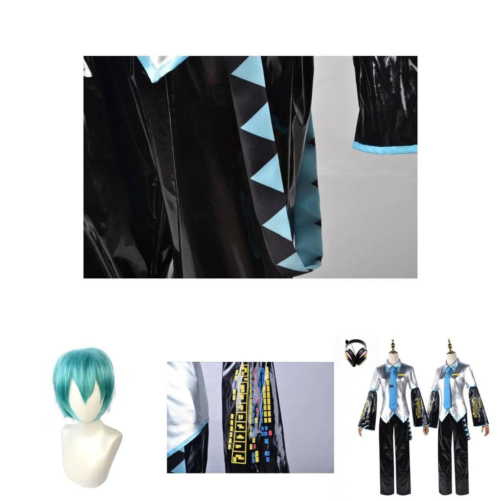 Hatsune Miku Vocaloid Klasický Pu Cosplay Pánská Košile Kravata Kalhoty Paruka Sada Pro Večírky Vánoce