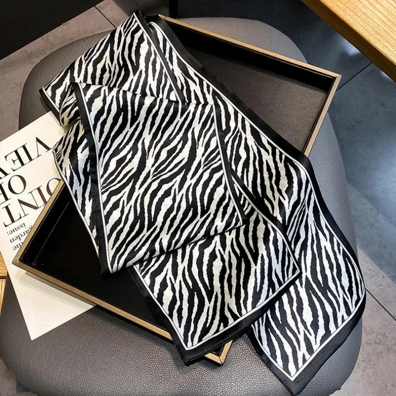17*150cm Ribbon Silk Scarfs Female Luxury Design Hair Band Skinny Scarf Neck Ties Women Bag Scarves Neckerchief Foulard Lady