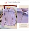 Plus Size Women's Loose Lapel Sweater, Bust 150/160, Knit 350-8080