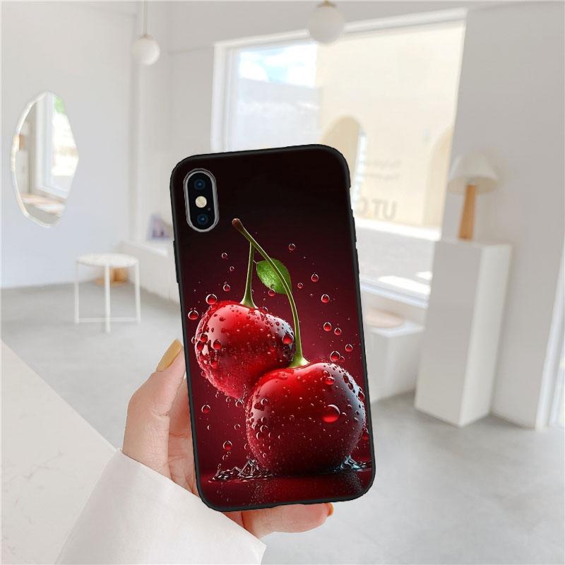 LO24 Cherry fruit Soft Shell Phone Case for Samsung Galaxy S20 S21 S22 Ultra FE + Plus A21S A22 A24 A25 A26 A30 A30S A31
