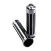 TASWK 1 Skull Chrome Rubber Hand Grips for Motorcycle Handlebars Inch/25mm