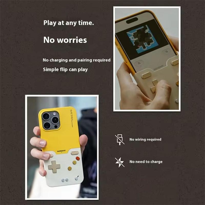 Phone Case Custom Gamepads For iPhone 16 15 Pro Max Retro Handheld Game Console support GB GBC NES Layout Case