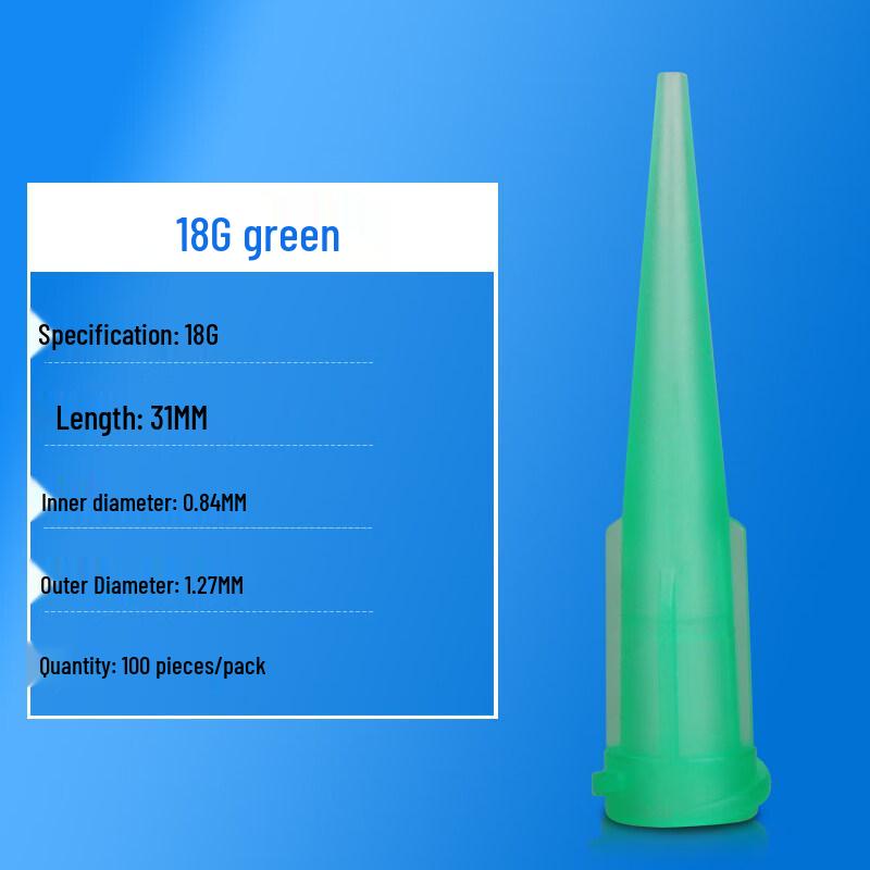 

Зеленые пластиковые угловые дозирующие насадки 18G (100 шт)