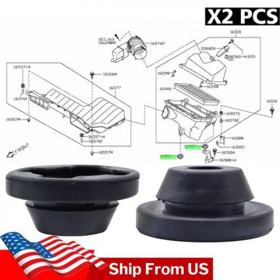 For NISSAN ROGUE SPORT 07~22 Air Cleaner Filter Mount Rubber Bushing Buffer Pair