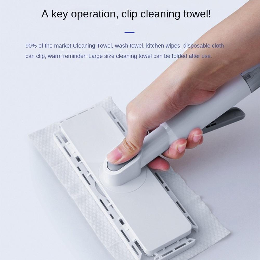 Hands-Free Cleaning Mop Rotating Cloth Clip Mop Portable Spray Bottle Mop  Household