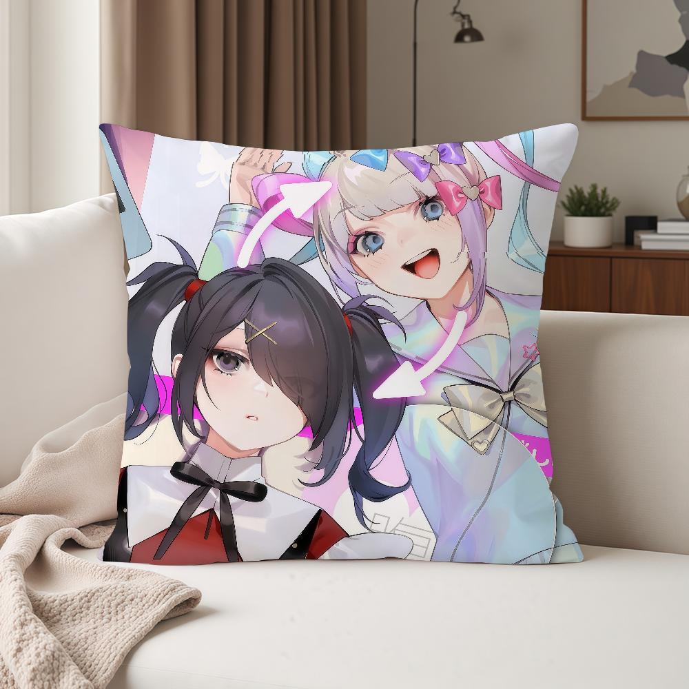 Game N-needy Streamer O-overload Amechan Pillow Case Suitable For Bedrooms Living Rooms Cars Home Decoration