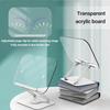 Portable Book Stand Free Angle Adjustable Book Holder for Thick Textbook Collapsible Acrylic Book Rest Desktop Riser Stand