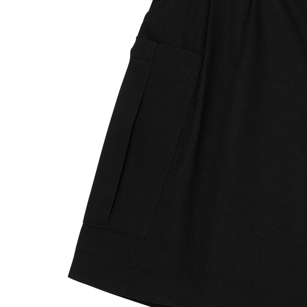 Moseu Double-Pleat Cargo Wide Shorts_Black