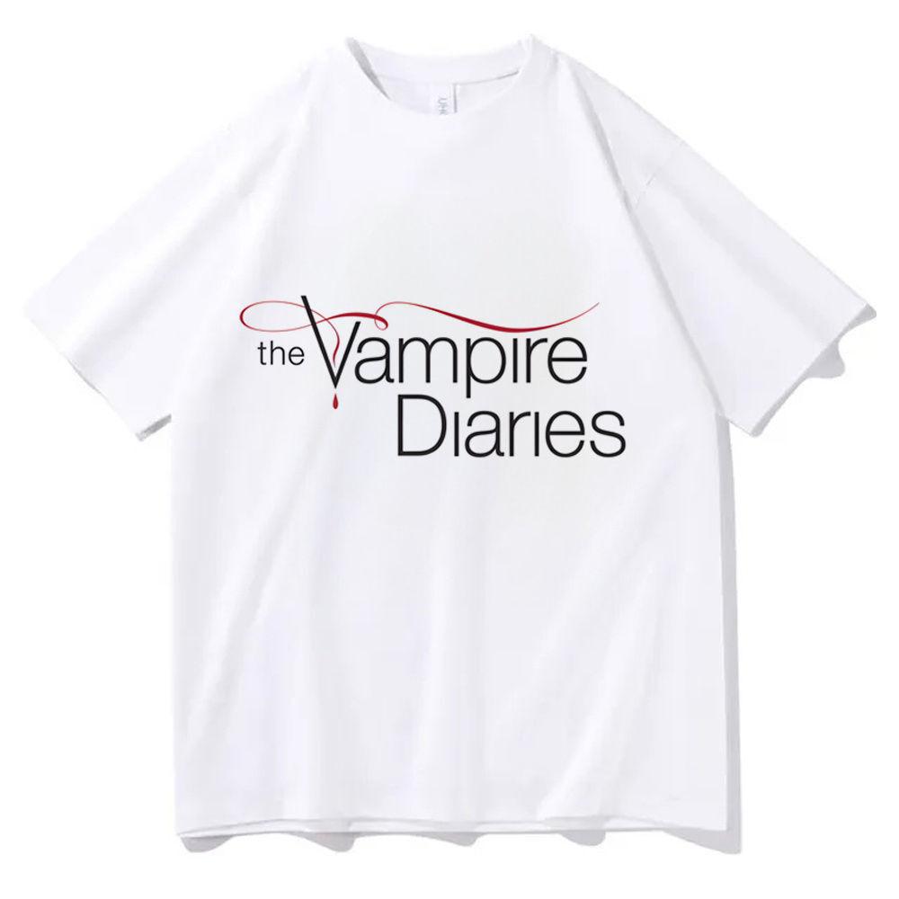 

The Vampire Diaries Tshirt Girl Retro Y2k University Digital Graphic T Shirt Colorful Korean Clothes 2000s Anime Punk Graphic S