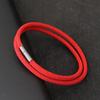 Noter New Arrival Mens Rope Bracelet 4mm Nylon Double Layer Lucky Thread Braclet Nickel Black Detachable Buckle Gift For Him