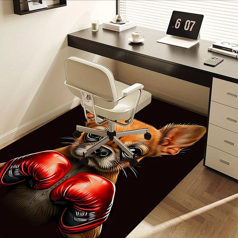 Boxing Chihuahua Chair Mat: Office Carpet, Oversized Rug for Home Decor, Sofa Mat, Gift Idea for Any Room