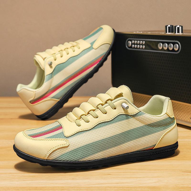 

Fashion Men Casual Sneakers 2025 Autumn New Mesh Breathable Sports Shoes Outdoor Fashion Comfortable Platform Non Slip Casual Shoes 39 жёлтый