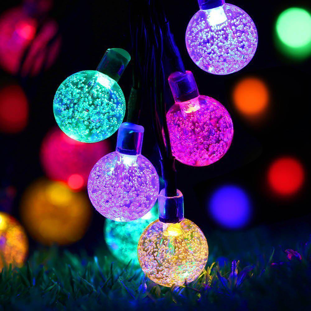 Waterproof Solar Bubble Ball LED String Lights for Outdoor Christmas & Camping Decor