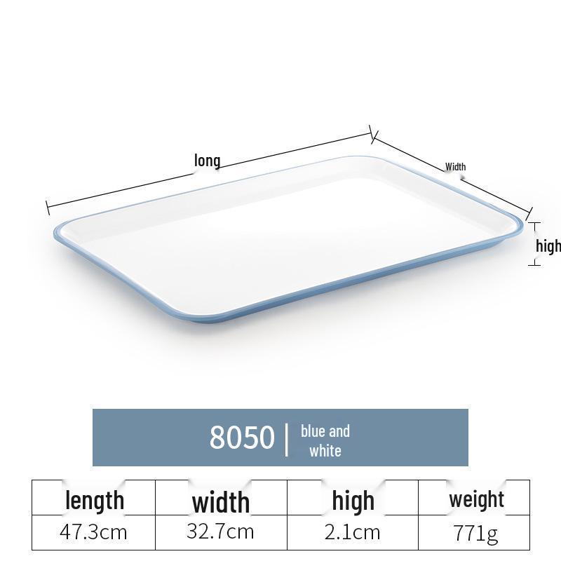 Kaibaiya Rectangular Melamine Tray: Versatile Plastic Tray for Appetizers, Tea, Meals, and Breads