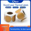 Gold Thermal Adhesive Round Sticker Paper for Lunch Box & Food Retention Labels