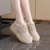 2025 summer little white shoes new Korean version ins female students height increase breathable sports board shoes trendy casual shoes T78-1