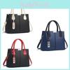 2023 Stylish Color Block Handbag Large Capacity Casual Shoulder Bag Cross-border Trendy Pu