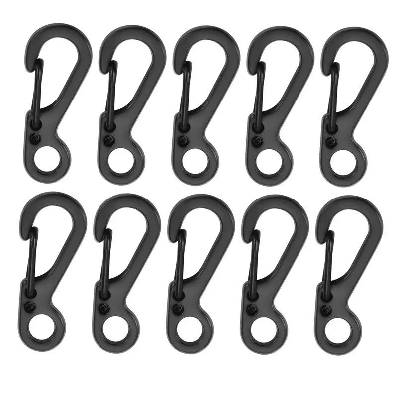 10Pcs EDC Survival Climbing SF Spring Backpack Clasps Keychain Mini Carabiner Paracord Gear Hooks Key Chain Camping Tools