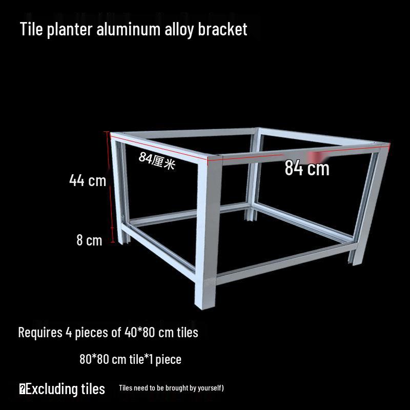 Aluminum Alloy Tile Planter Box Frame for Bonsai & Small Courtyard Planting