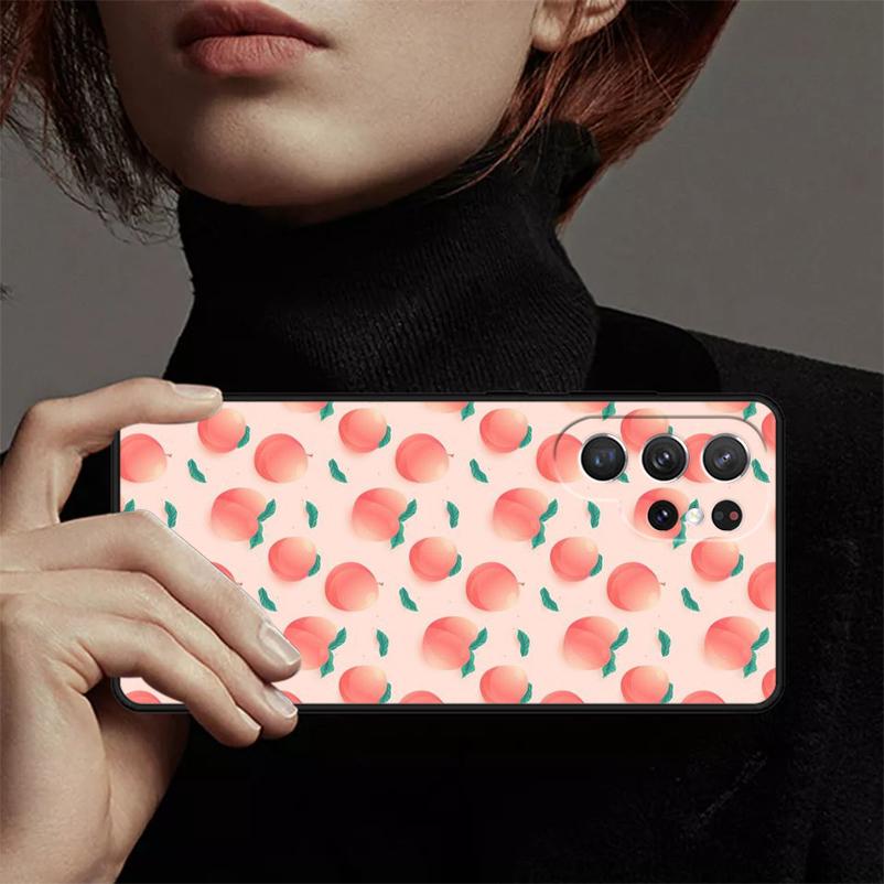 Pink Peaches Aesthetic Phone Case Cover Coque For Samsung Galaxy S24 Ultra 23 S22 Plus S21 FE S20 Note 10 Pro Note 20 lite