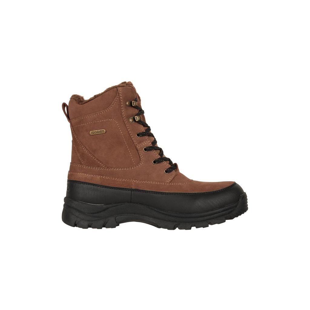 Mountain Warehouse Mens Stowe Leather Waterproof Thermal Snow Boots