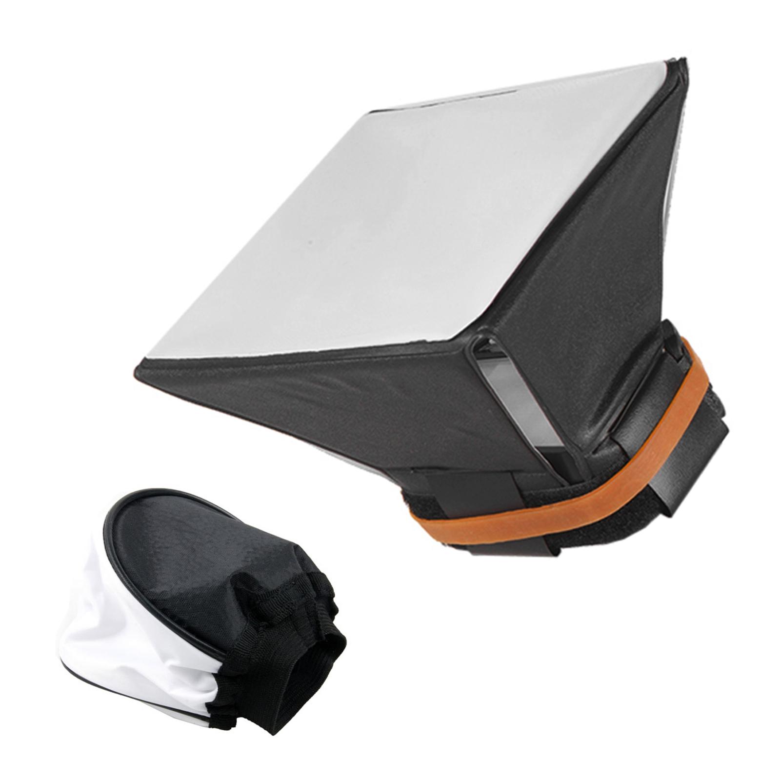 Flash Portabil pentru Fotografie Mini Softbox Pânză Universală Difuzor Soft Flash Bounce Înlocuire pentru Canon Nikon Olympus Pentax Sony DSLR Speedlite F white