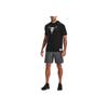 Under Armour Johnson Series American Vintage Bull Head Print Casual Sports Hooded Short Sleeve T-Shirt Men T-Shirt Black 1361719-001