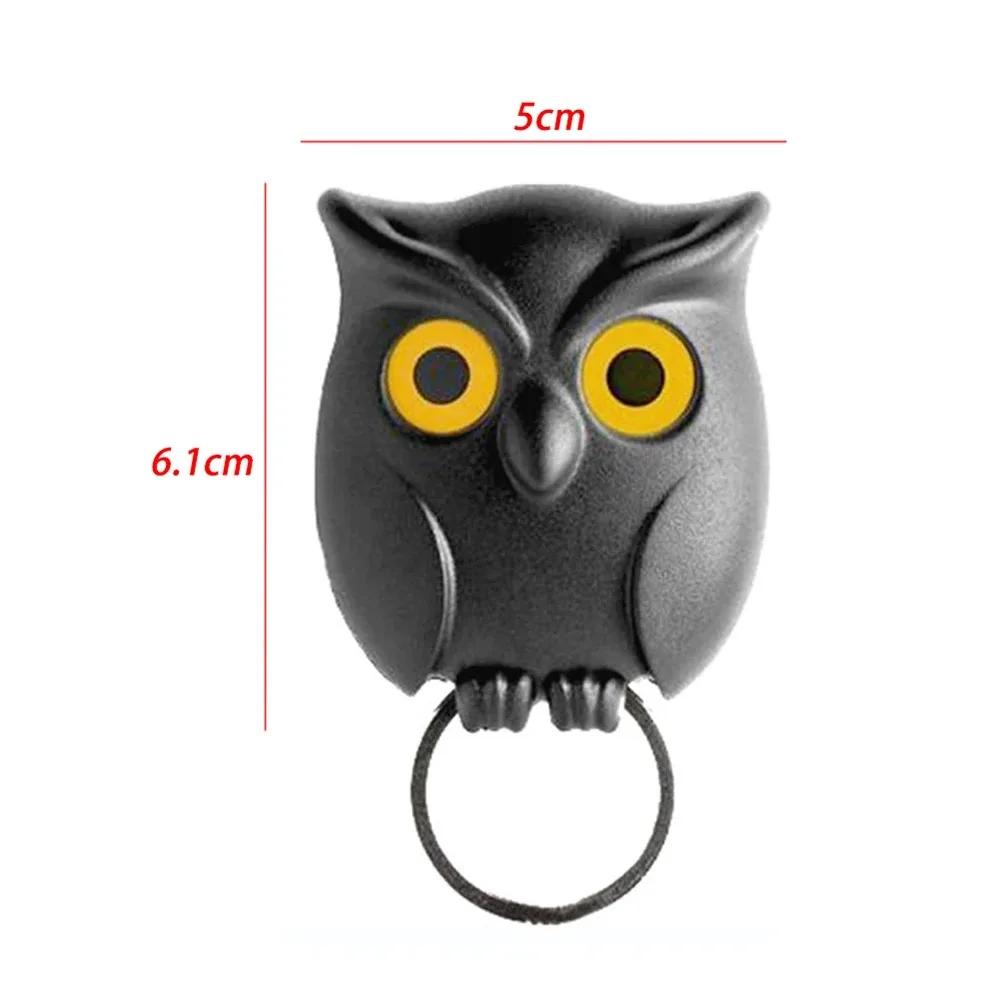 Adhesive Wall Hook Magnetic Keychain Keys Holder Creativity Will Open Eyes Hanging Ke Magnet Fixed Home Decoration Owl Hooks