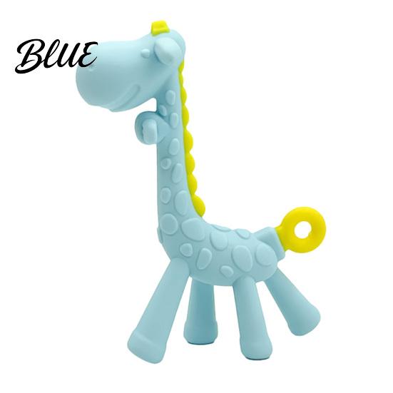 Giocattolo per il Sollievo dalla Dentizione Giraffa Neonato Mordicchiatore in Silicone da Masticare per Lenire le Gengive