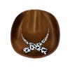 Trendy Cow Embellished Cowboy Hats For Youth Soft Multiple Color Size Photo Props