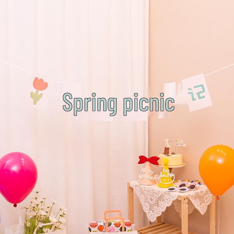 Happy Birthday Banner für die erste Party eines Babys Dekoration