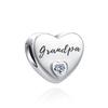 Copper Metal Heart, Father, Mother, Wife, Sisters, Brother Bead Components Ideal Designed For Authentic Original Bracelet High Quality Fine Jewelry