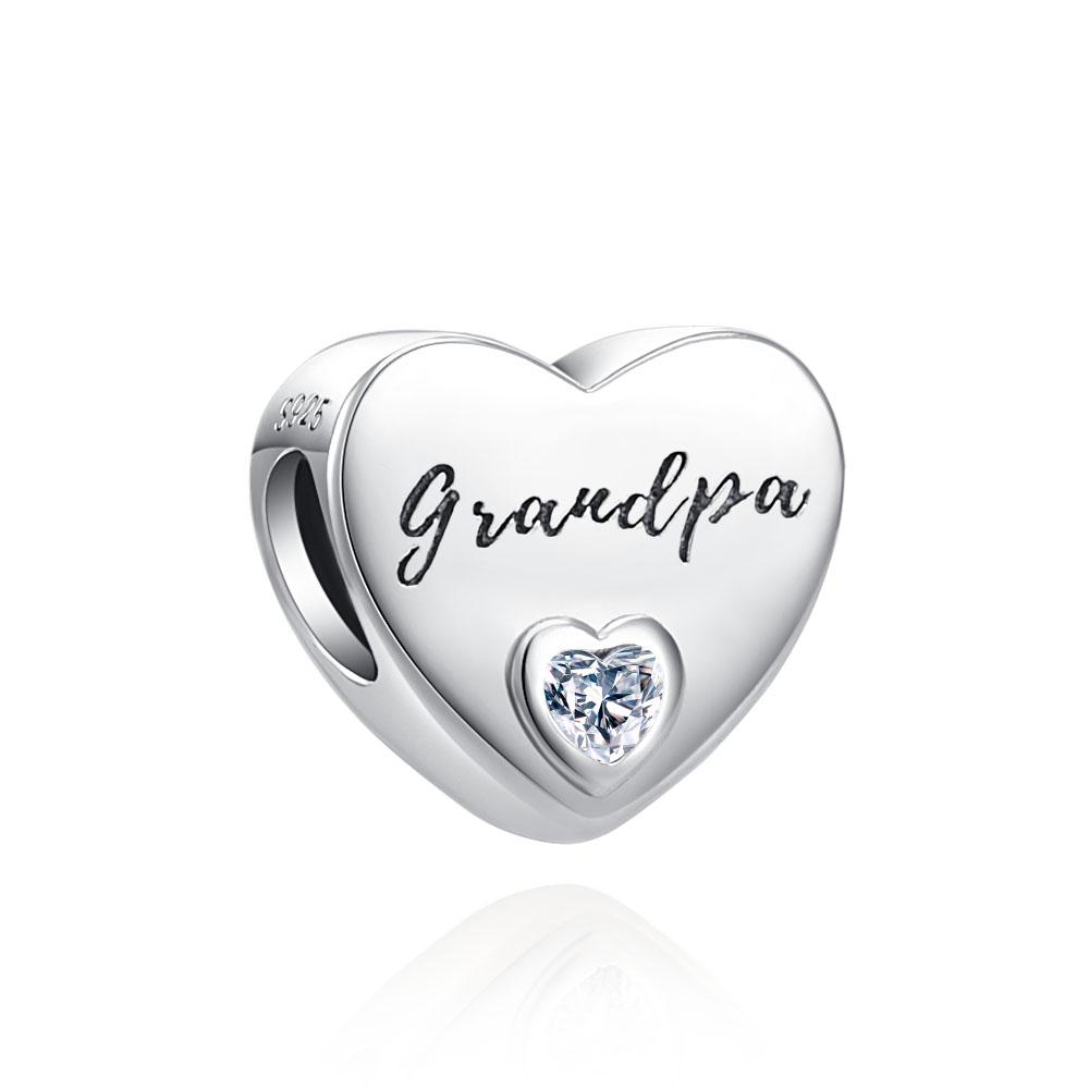 Copper Metal Heart, Father, Mother, Wife, Sisters, Brother Bead Components Ideal Designed For Authentic Original Bracelet High Quality Fine Jewelry