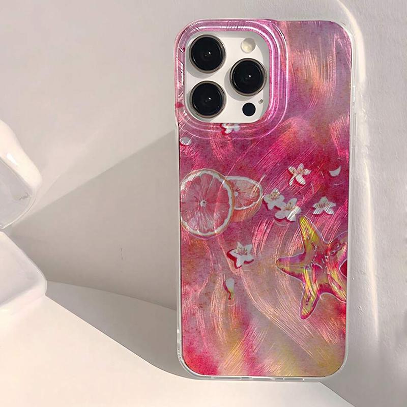 

Summer Fresh Pink Water Wave Printed Case for Samsung Galaxy A56 A36 A16 A55 A35 A54 A34 A53 S25 Ultra S24 S23 S22 Plus FE Cover A14 4G 5G