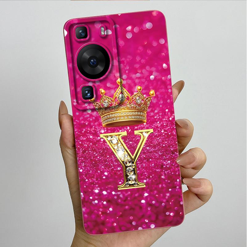 For Huawei P60 / P60 Pro / P60 Art Crown Letter Couple Phone Case HuaweiP60 P60Pro P60Art Soft Silicone TPU Protective Casing