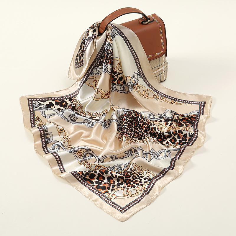 New Imitation Silk Versatile Square Scarf Decorative Commuter Career Scarf Women's Fashion Printed Scarf