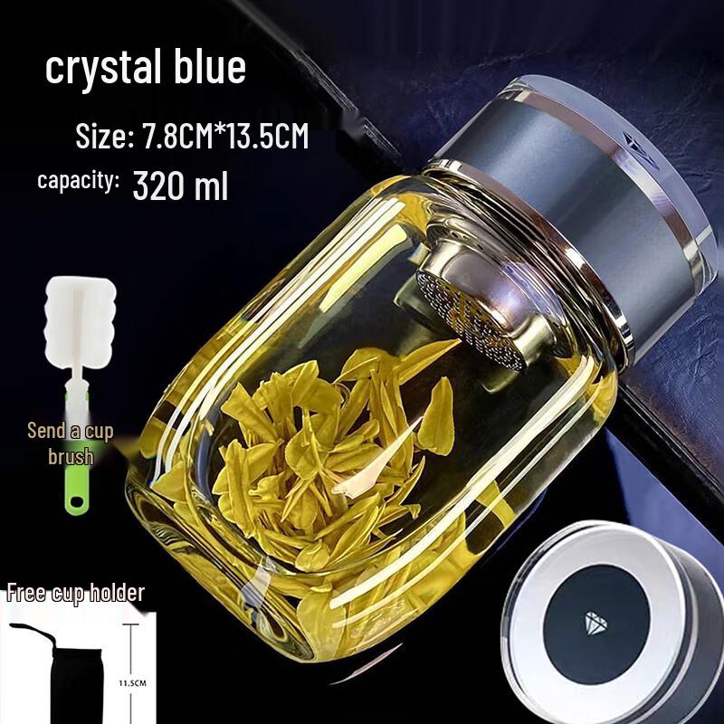 Shangqi Portable Heat-Resistant Glass Tea Infuser Bottle